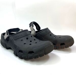 Mens Black Crocs Clogs Size 13 Adjustable Strap Iconic Comfort Lightweight Boho